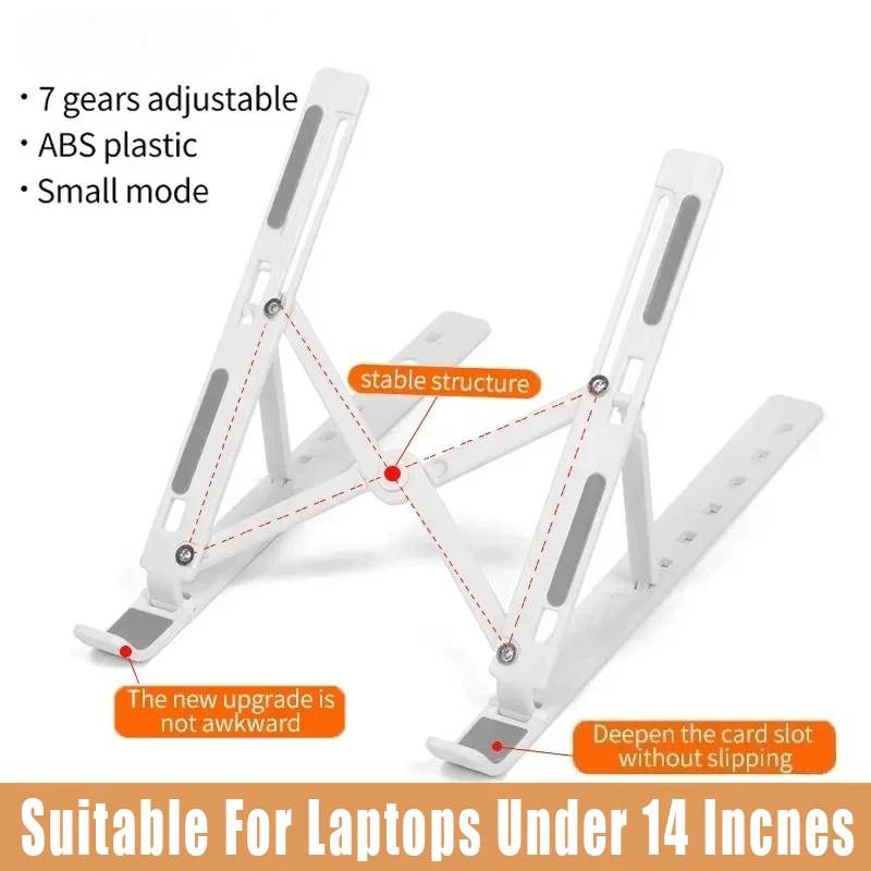 휴대용 접이식 컴퓨터 모니터 스탠드, 조절 가능한 노트북 스탠드, 소형 태블릿 도크 액세서리에 적합