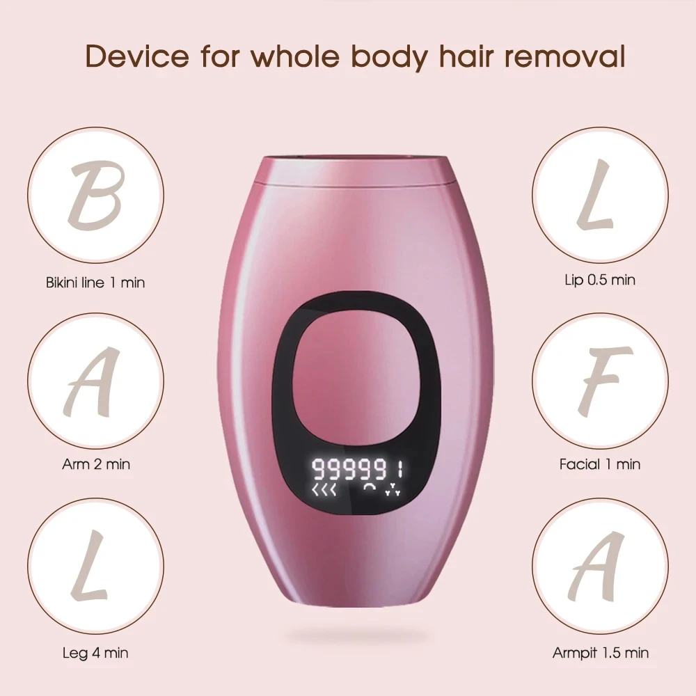 999,990 Flash 5 Gears IPL Laser Epilator Women Body Pubic Bikini Hair Removal Pulses Depilator Home Use Device Remover