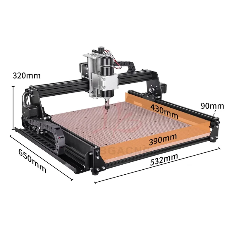 LY 4540 Pro CNC Engraving Cutting Machine 500W Spindle With Offline Controller Support Laser Module 20W 40W Rotary Axis Options