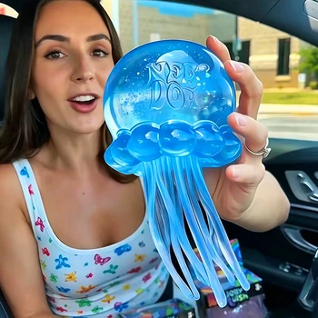 Squishies Nee Doh Jellyfish  Squish Toy Fidget Toy, Water Sensory Soft Jelly Squeeze Stress Relief Fidget Toy Squeeze Blind Box 1