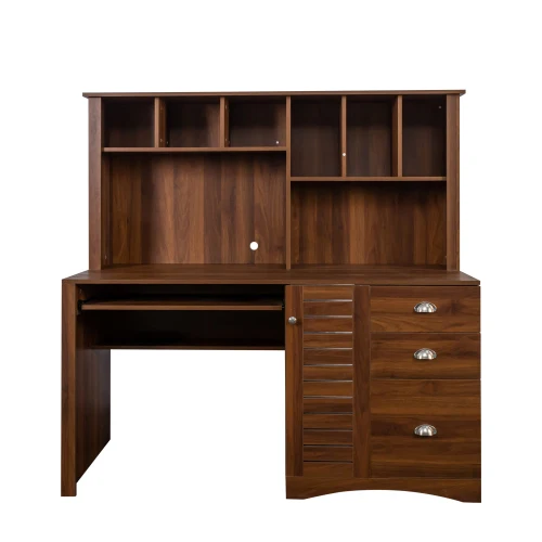 Home Office Computer Desk with Hutch 4