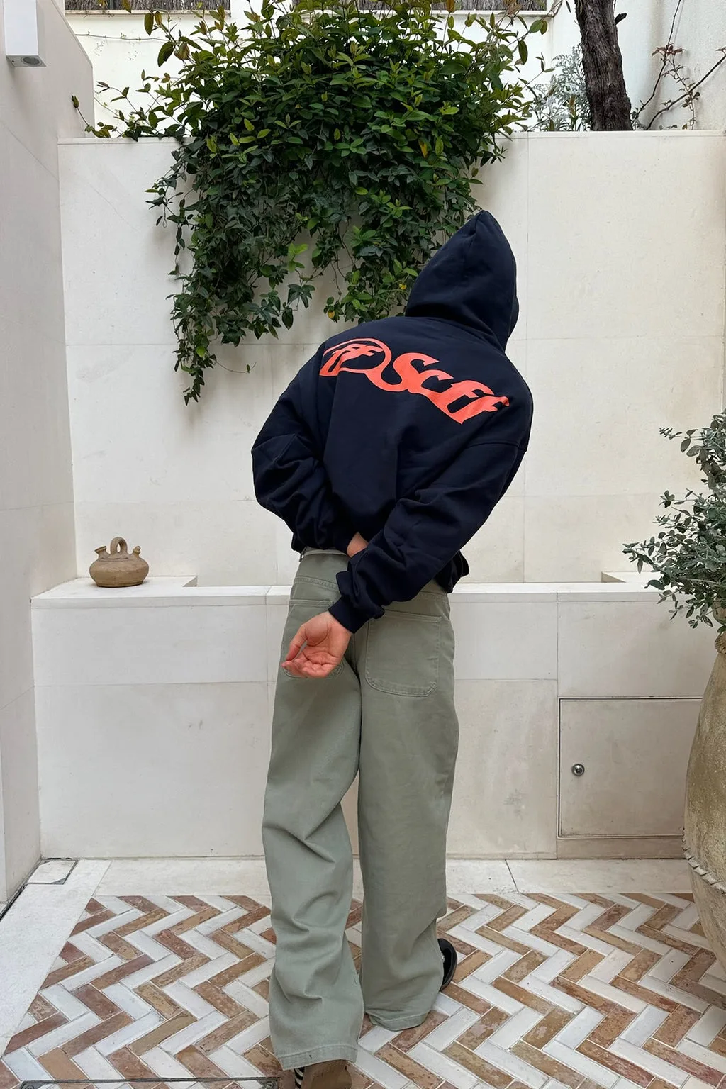 Vintage Hoodie Fabric Detail