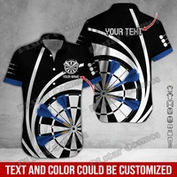 Personalized Name Darts Player 3D Printed Men's Hawaiian Shirt Summer Beach Short sleeve shirt Unisex Casual Tee shirts SH02 2