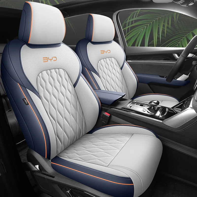BYD Tang DMi DMP EV 5 6 7 용 맞춤형 카시트 커버, 전면 중간 및 후면 전체 세트