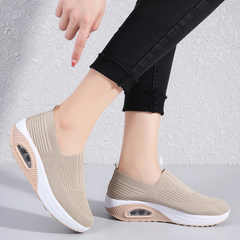 Women Sneakers, Vulcanized Breathable Platform Shoes for Walking, Running