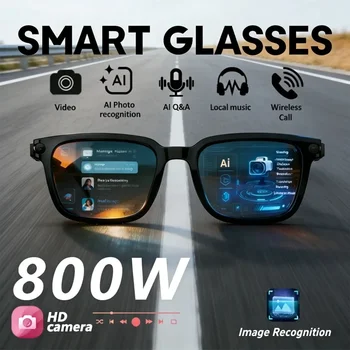 Nuovi Occhiali Smart AI 2026 con Traduzione AI, Fotocamera HD 8MP, Riprese 4K, Conversazione Immagine, Registrazione e Ascolto Musica