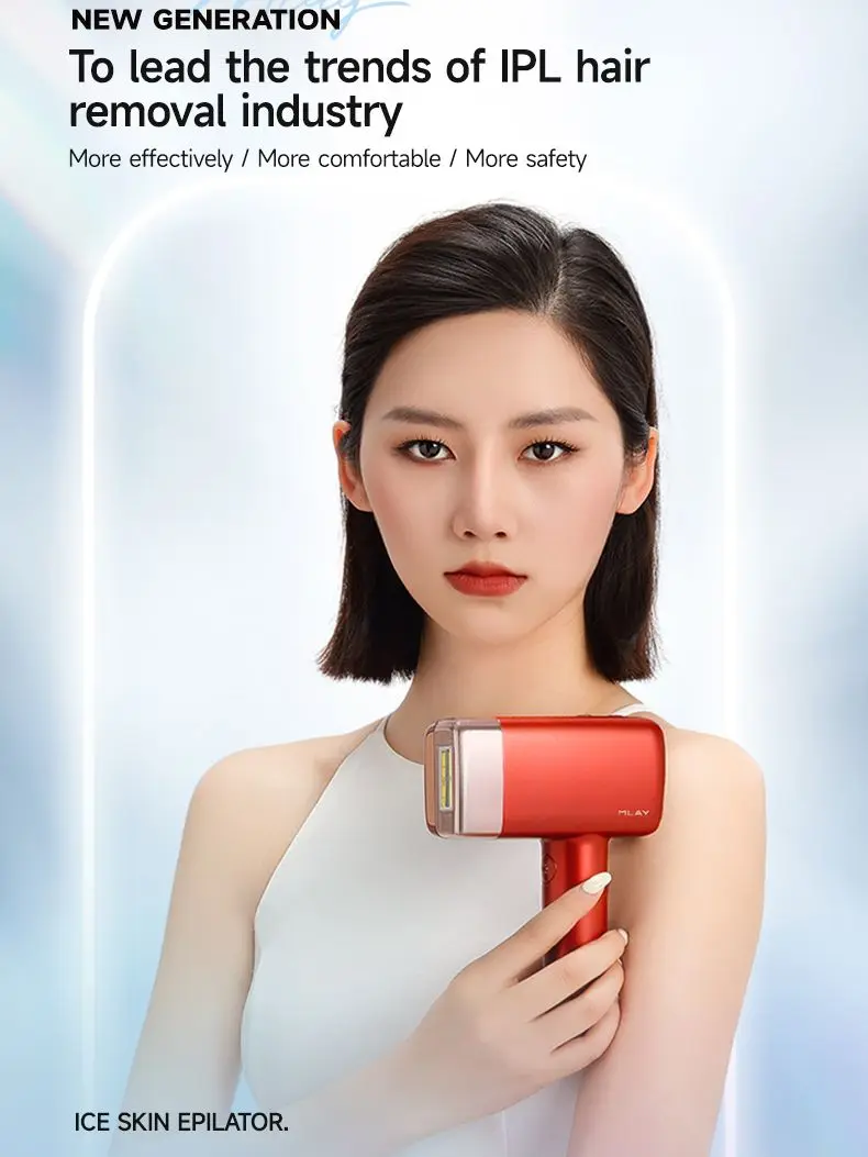 Mlay 2022 novo arrvial t14 ipl dispositivo de remoção de cabelo shoting rápida duradoura de alta energia com epilat indolor sensação de gelo para
