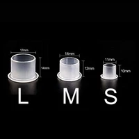 100pcs Plastic Disposable Tattoo Ink Cups With Base Pigment Clear Holder Container Cap Tattoo Accessory Permanent Makeup 2