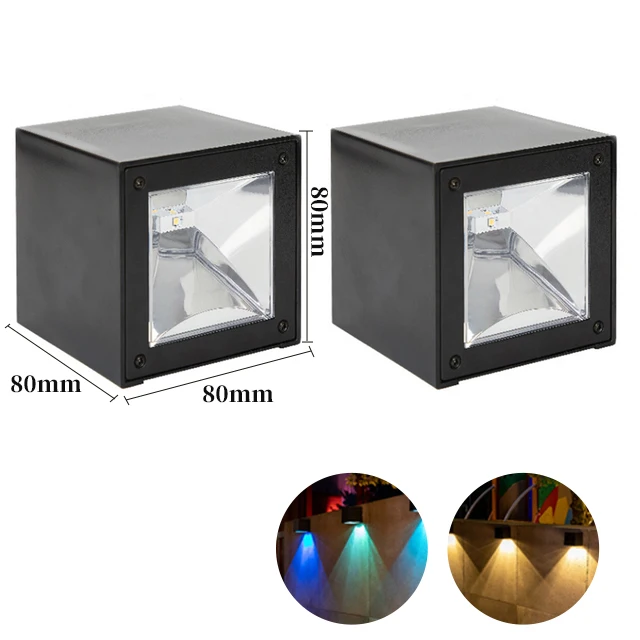 2pcs warm and rgb