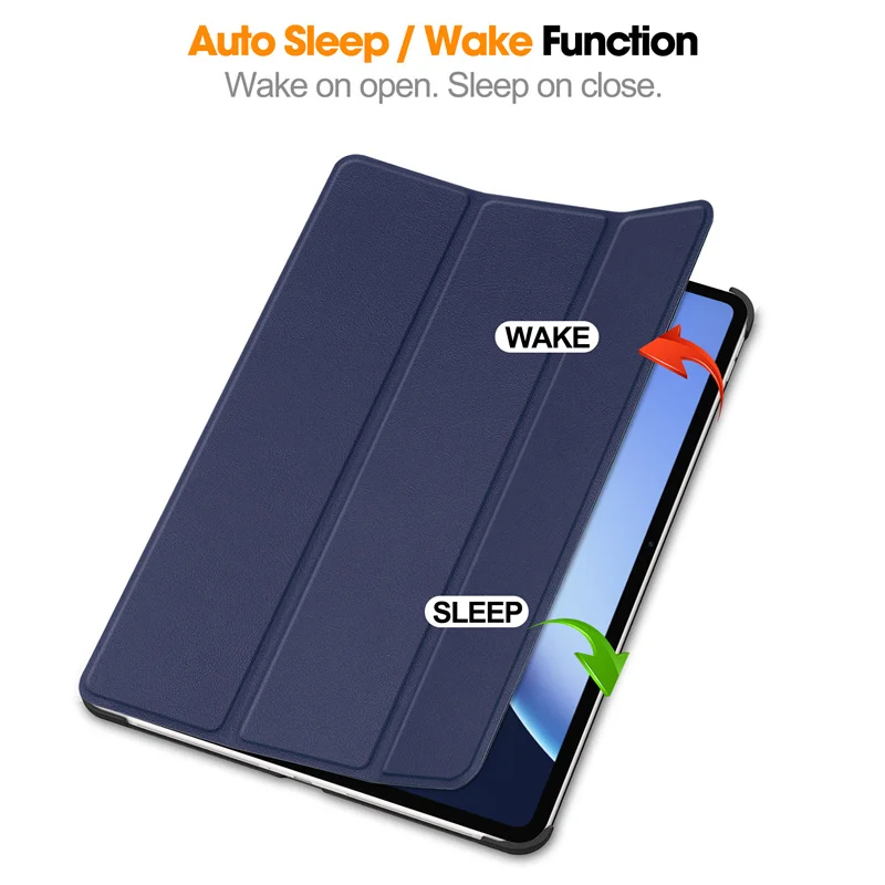 Trifold Leather Stand Hard Smart Tablet Cover 13.2