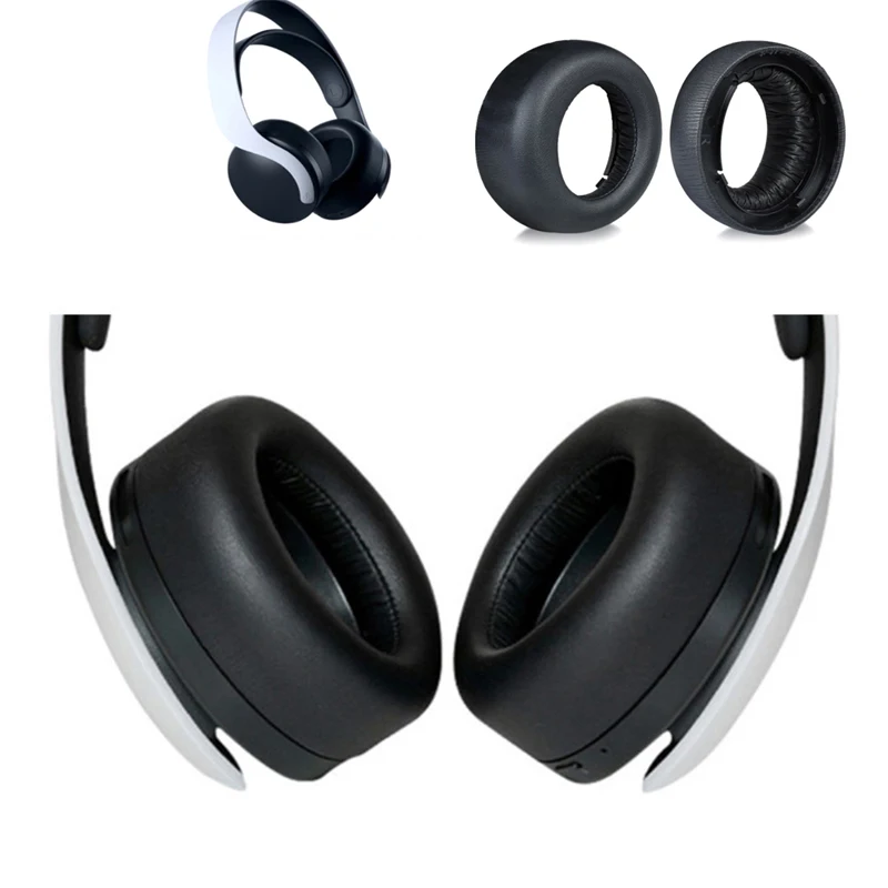 1 Paio Di Auricolari In Pelle Pu Memory Foam Cuscinetti Per Le Orecchie Cuscini Cover Per Sony Ps5 Pulse 3D Headset Cuffie Parti Di Riparazione Di Ric