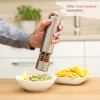 Electric Salt Pepper Grinder Set One Handed Operation Stainless Steel Spice Mill With Light Automatic Pepper Grinde for Kitchen 4