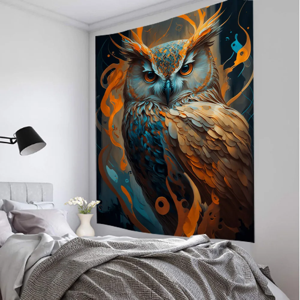 Flower bird plant tapestry animal wall hanging cloth hippie kawaii room decoration aesthetics Bohemian wall decoration tapestry decor
