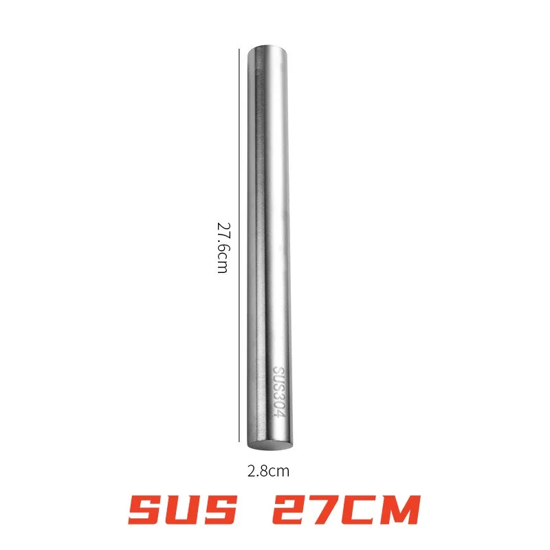 S6b2e323e31494f8c94568e0bb935382ek Solid Heart 304 Stainless Steel Rolling Pin Cake Roller Dough Bakeware Rolling Pin Pizza Noodles Making Non-stick Rolling Pin