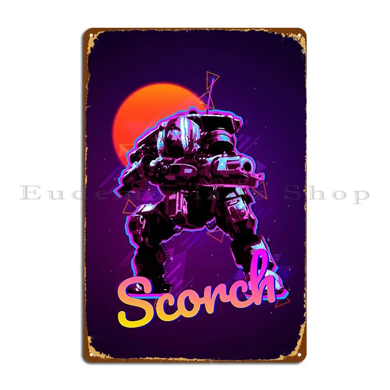Titanfall 2 Scorch Metal Sign Garage Arrugginito Cave Pub Designs Tin Sign Poster