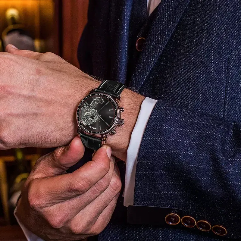 High Quality fashion Casual Tiger Pattern Men Leisurely Strap Watch Leisure Fashion Watch Men Quartz Watch