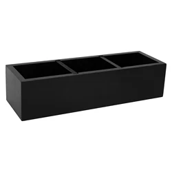 Elegant Wooden Tea Bag Storage Organizer with Removable Dividers (Black)