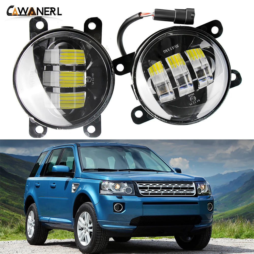 2 Pieces LED Fog Light 30W 6000LM Car Front Bumper Fog Lamp DRL Amber White  12V For Land Rover Freelander 2 LR2 FA_ 2006-2014