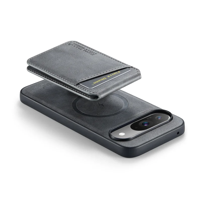 Magsafe Magnetic Leather Fold Wallet Phone Case with Card Slot Bracket