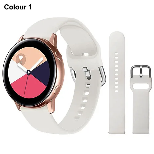 Versatile Silicone Smartwatch Band - 20mm/22mm Strap, Multiple Color Options