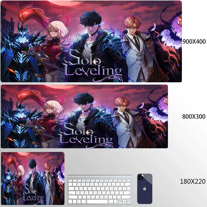 Shadow King Gaming Mousepad - XXL 90x40cm Non-Slip Desk Mat with Locking Edge