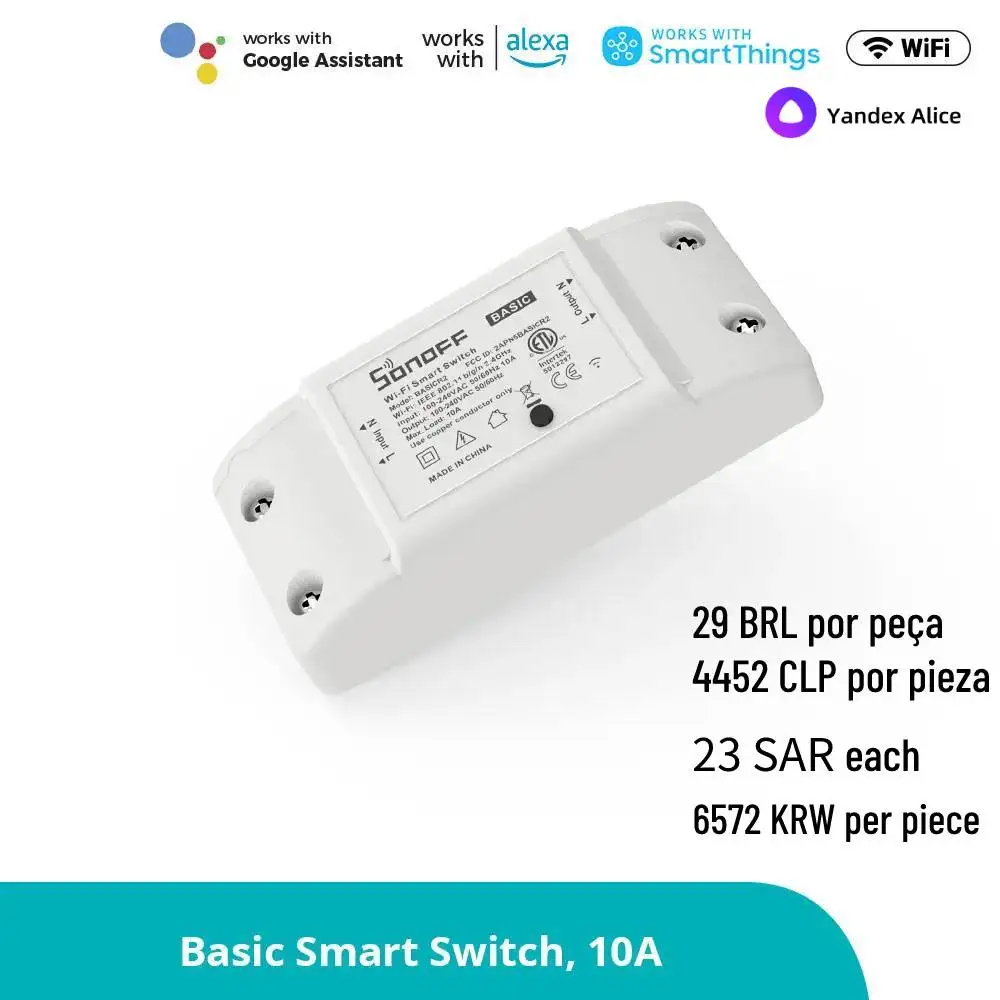 Sonoff WiFi Switch Pack of 6 Wireless Remote Control Electrical for  Household Appliances Compatible with Alexa DIY Your Home via Iphone Android  App 