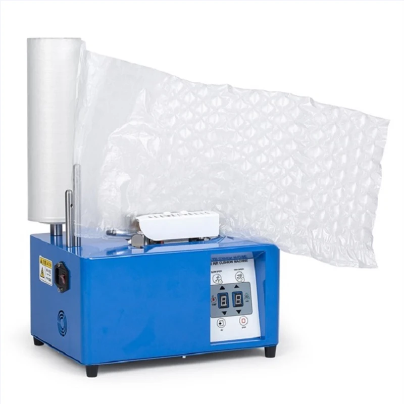 Blue Bubble Bag Machine Air Cushion Film Roll Inflator Automatic Filling Air Pillow Bag er Cushion Machine 110V/220V