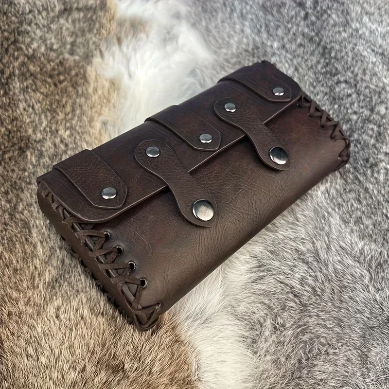 Mittelalterliche Kunstleder-Hüfttasche, Gürtel, Renaissance-Cosplay-Hüfttasche, Wikinger-Ritter, Cosplay-Requisite, Gürtelzubehör – Detail 9