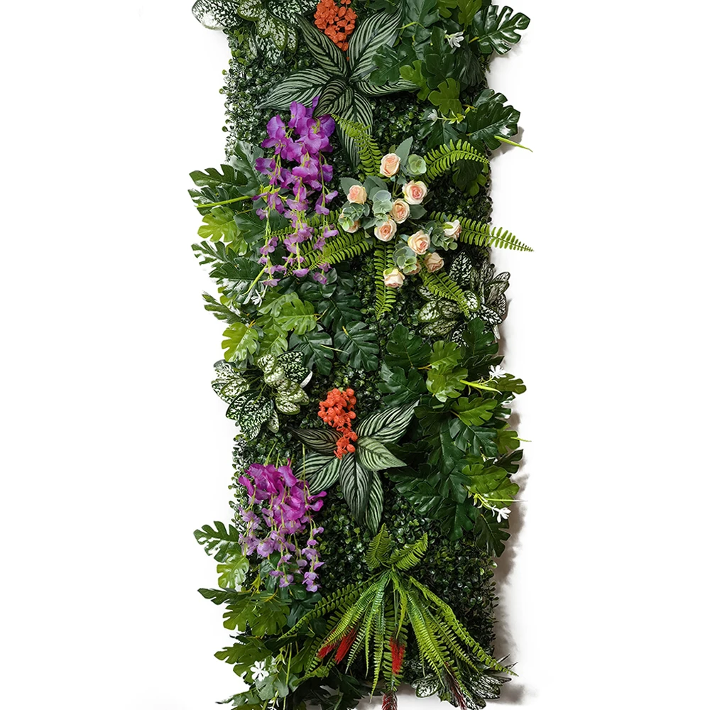 HUATIAN 120*40CM Artificial Lawn Plant Wall Christmas Wedding Decoration Plant Wall Landscape Wall Home Decoration Grass Panel