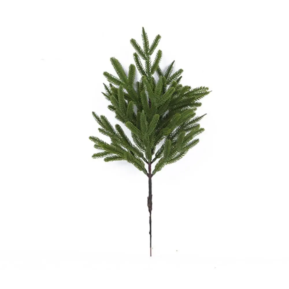 Green Artificial Pine Branch Plastic Christmas Tree Fake Cypress Leaves DIY Wreath Home Decoration Lifelike Greeney Plant