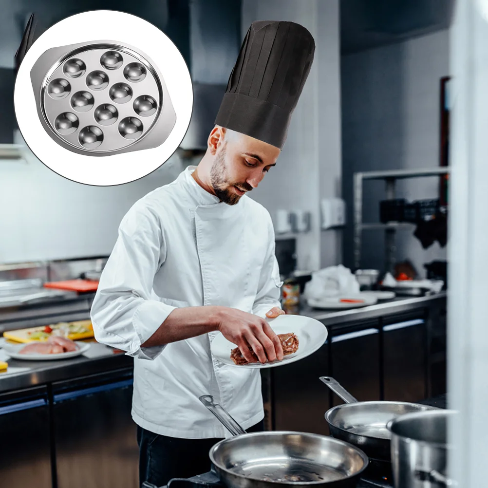 

High-Grade Stainless Steel Field Snail Plate Snail Snail Dish Plate Holes Conch Plate Dinner Barbecue Dish Snail For Cooking