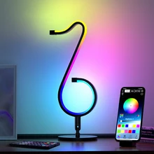 

RGB APP Control 180 Rotating Musical Note Lamp Home Party Symphony Light+Remote Control Table Desktop Bedroom Decoration
