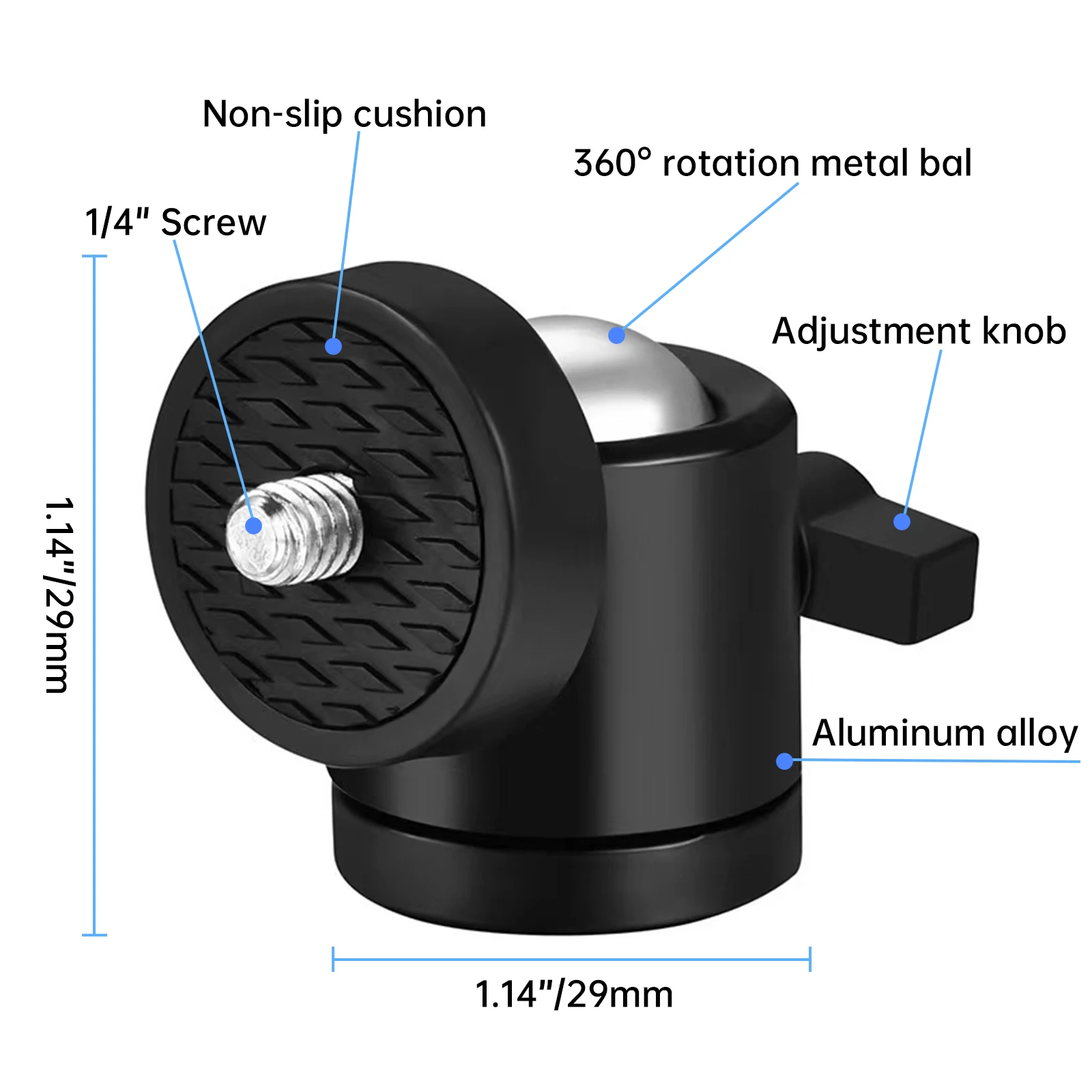 Fill Light Bracket 1/4 Metal Small Head Camera Extension Bracket Flash Mobile Phone Selfie Stick Video Equipment