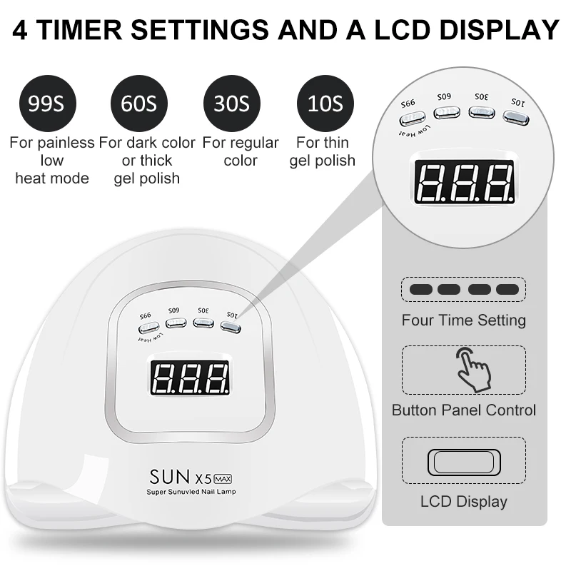 Nail Dryer Machine Professional Manicure Lamp UV ELD High Power Nail Light With Auto Sensor Smart Nail Salon Equipment Tools 3