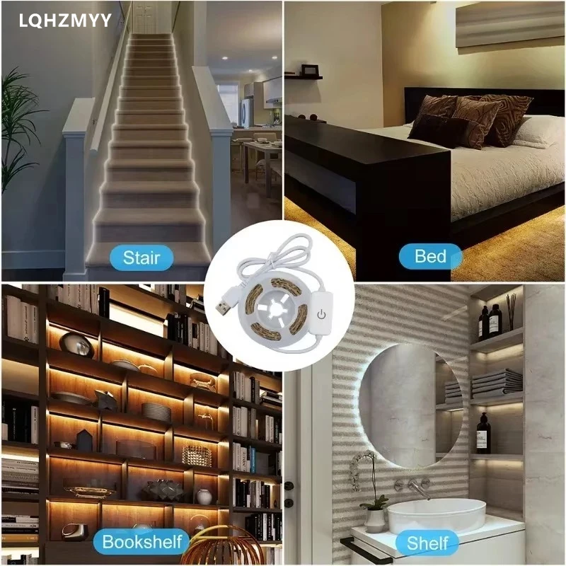 Versatile LED Light Strip with Touch Dimming and Flexible Design