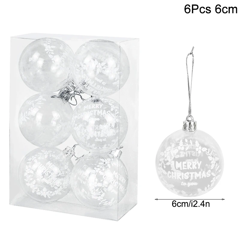 thumbnail image 1 of 1box Christmas Balls Christmas Tree Ornaments Ball Xmas Hanging Tree Pendants Home Party Decor 2023 New Year Gift Noel Navidad, 1 of 5