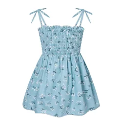 Girls' Floral Halter Summer Cotton Dress - 18-24M 90cm (Style11)