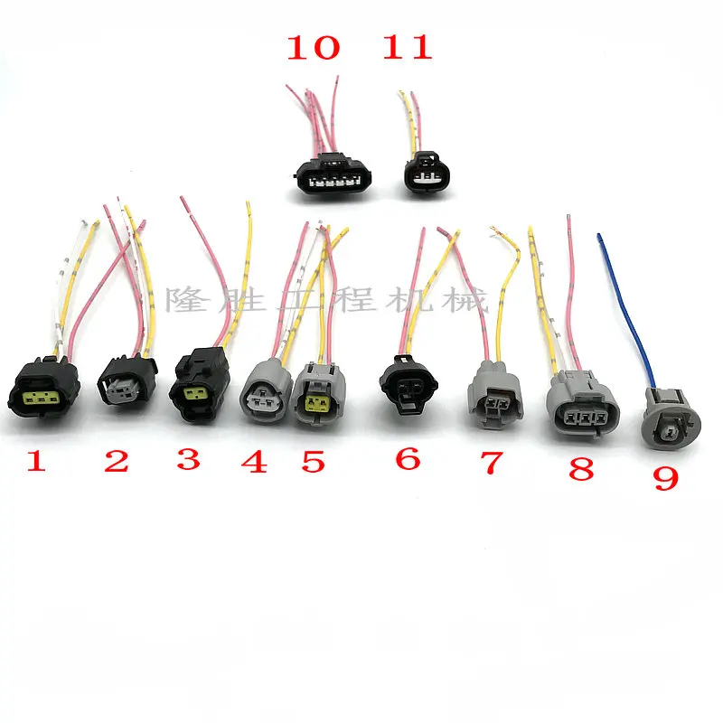 Kobelco excavator harness plug SK200 8 SK140 SK350 valve solenoid sensor press wiring plug scv plug