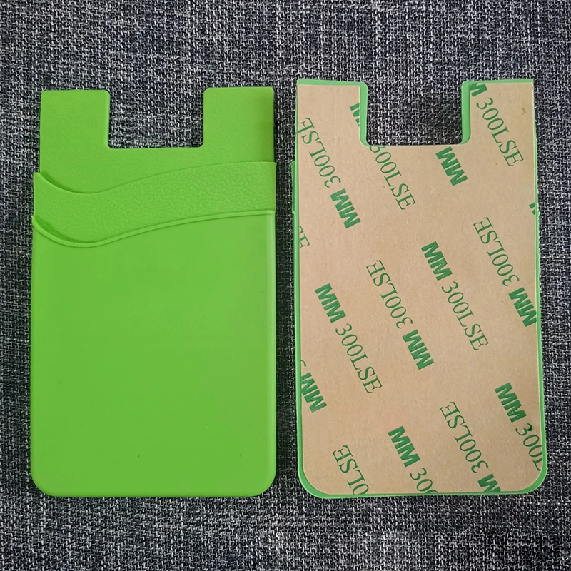Silicone Double-Layer Phone Card Holder - Fashionable Ultra-Thin Wallet Sticker
