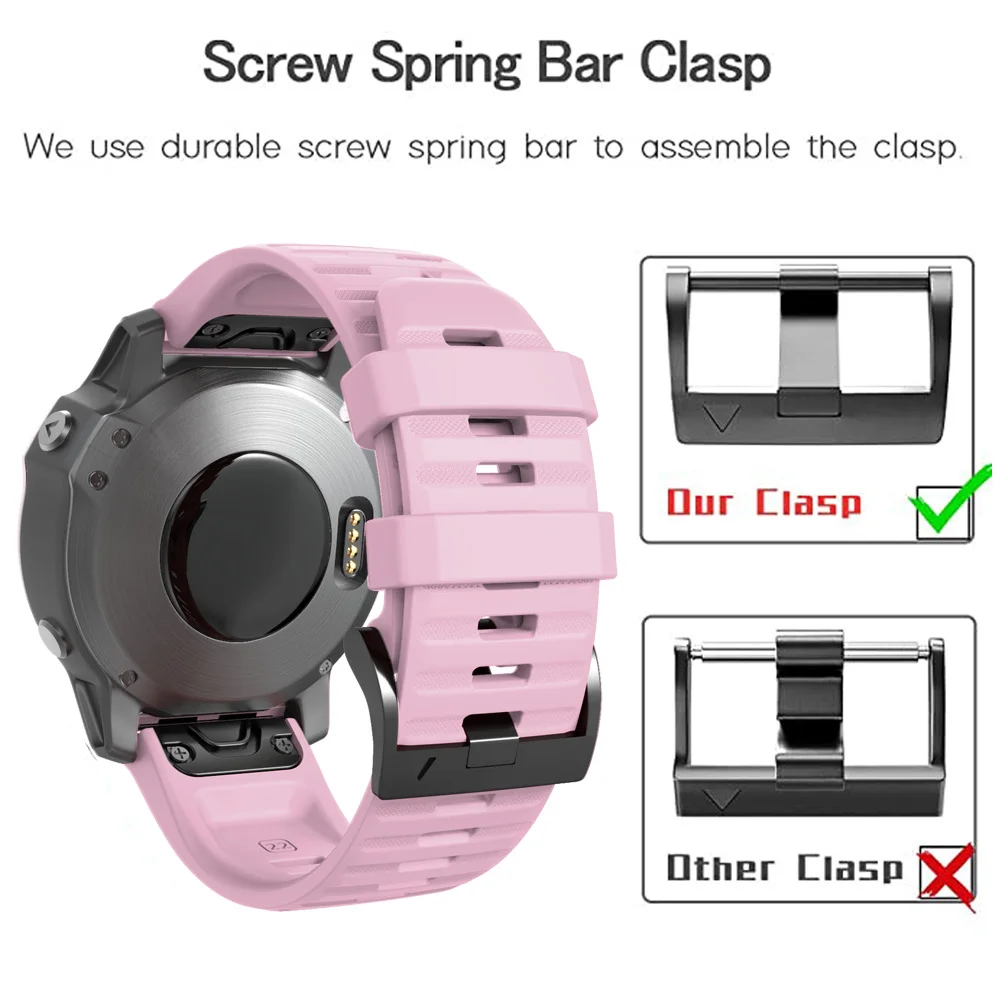 Ǹ   ð  ո Ʈ, Garmin Fenix 6 6X Pro 7 7X 5 5X Plus Epix 3HR Easyfit ð , 22mm 26mm