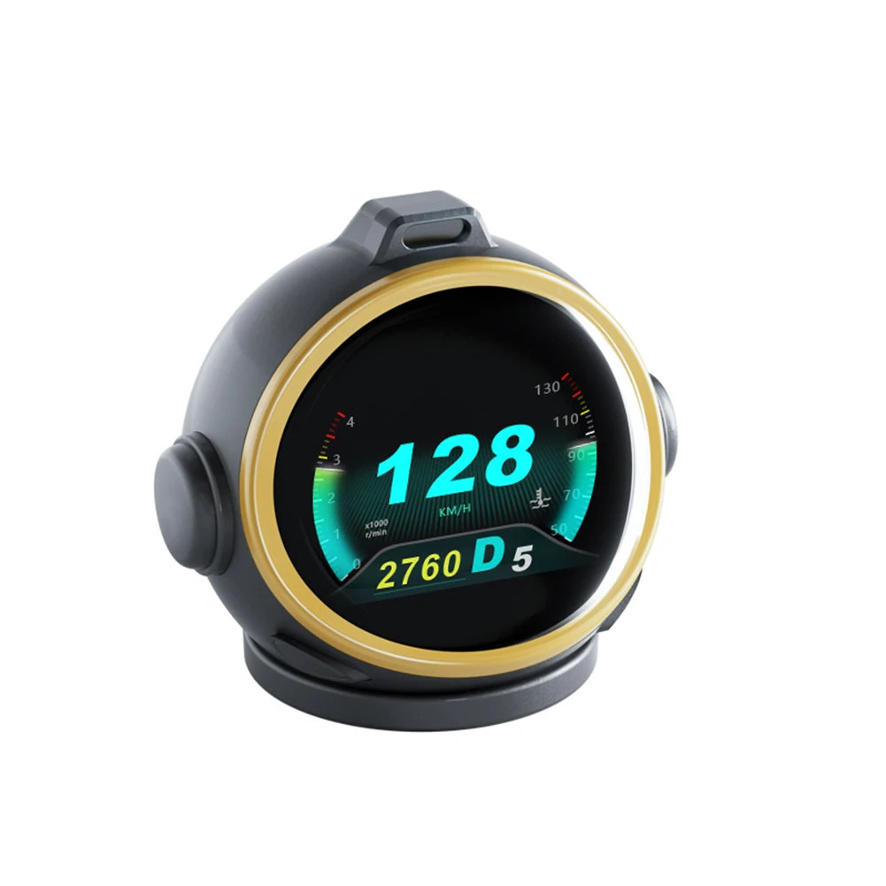 

2023 Newest Car HUD Future-oriented Robot Design Digital Speedometer Gesture Control OBD2 Connection Multifunctional Electronics