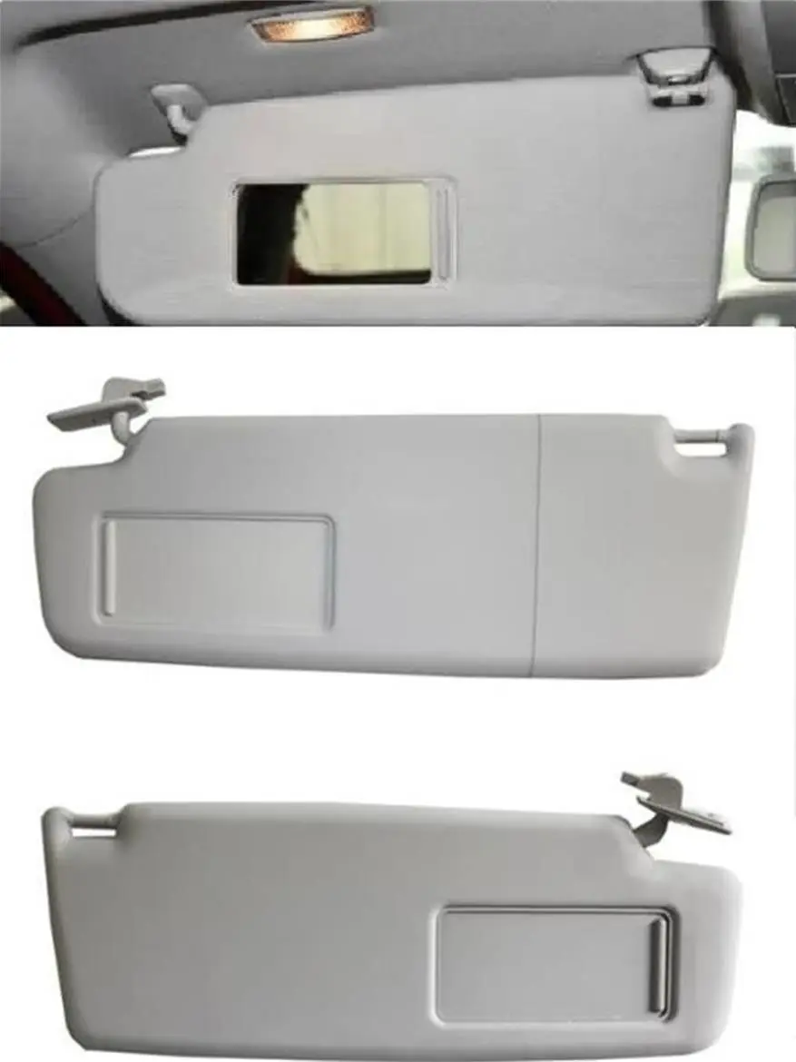 VW Tiguan 2009 2010, 2011, 2012, 2013, 2014, 2015 용, 램프 포함 거울 포함 인테리어 선바이저, 전면 햇빛가리개 어셈블리, 자동차 액세서리
