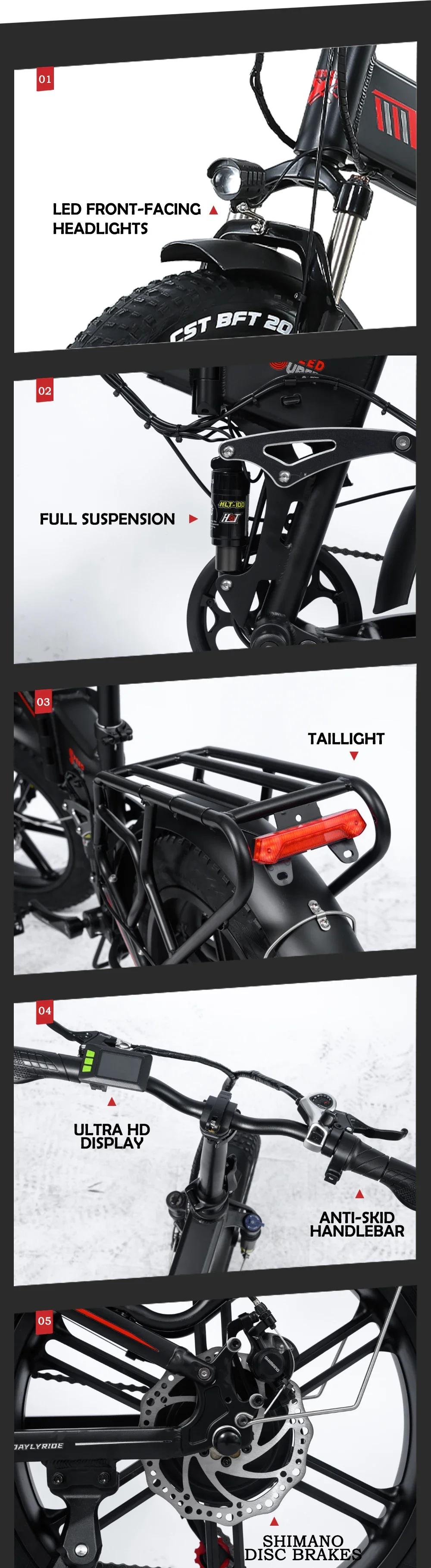 New Electric Bicycle YX20 2000W Motor 48V17AH battery adult Electric Bike 20 inch Fold multifunctional mountain off-road E-bike 14 S6b2edb8d032d43cbbbc17e6ff0f90f00h