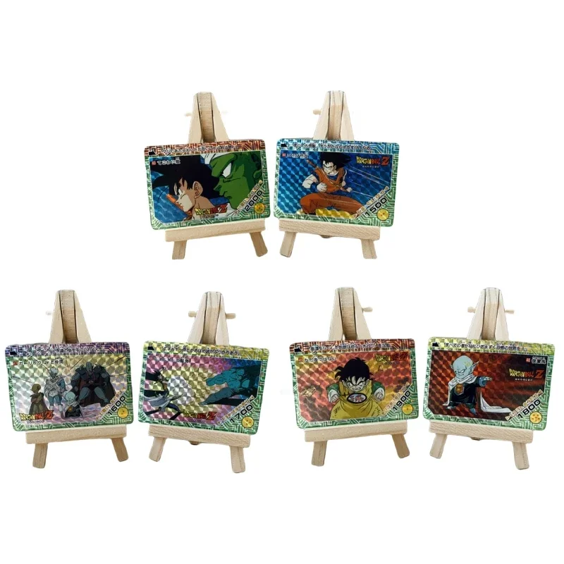 

6pcs/set Dragon Ball Piccolo Son Gohan Anime Classics Game Collection Cards Toy Animation Characters Plaid Flash Cards Gift
