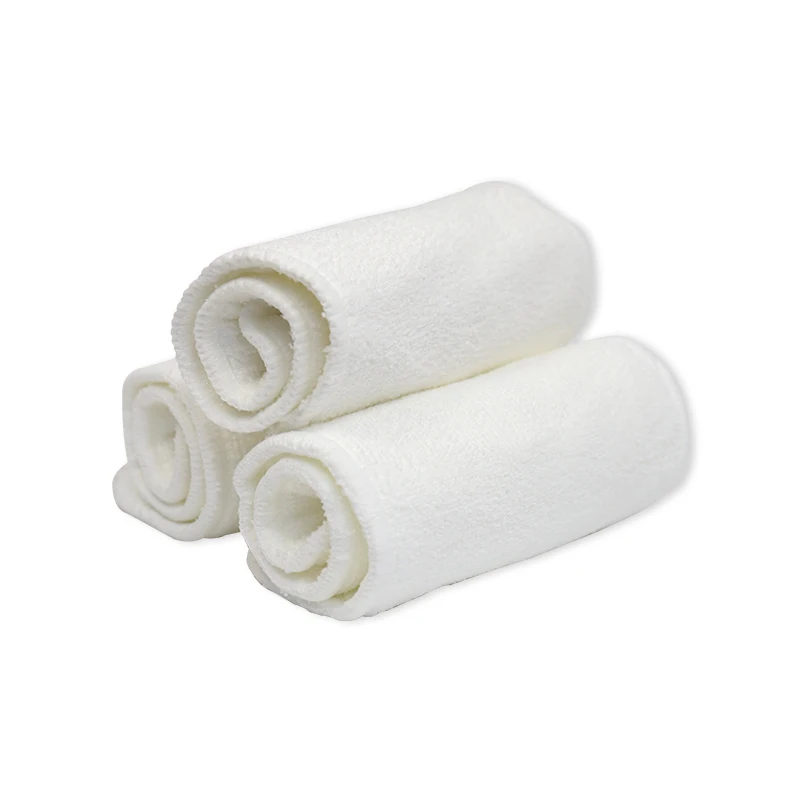 5pcs Diaper Inserts 3 Layers Microfiber Washable Reusable Inserts Super Water Absorbent for Cloth Diapers
