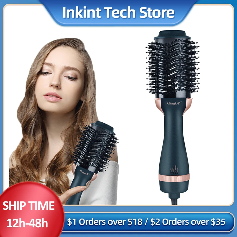Ckeyin 2 In 1 Hair Dryer Hair Blower Brush Hair Straightener Curler Comb  Electric Ion Blow Dryer Brush Hair Styling Tools 110v - Hot-air Brushes -  AliExpress