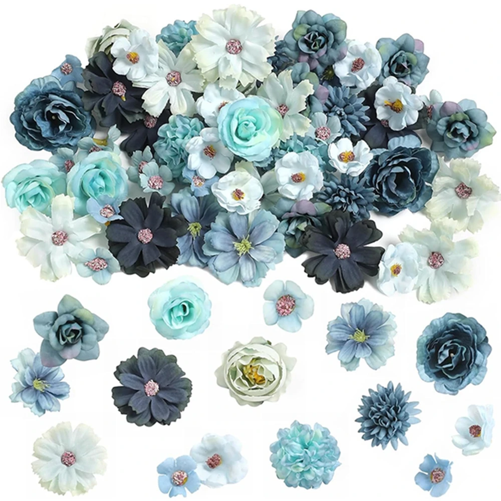 126 Stück künstliche Rosenköpfe, künstliche Blumen für Heimdekoration, Garten, Hochzeit, Dekoration, Kranz, Girlanden, DIY-Geschenkzubehör – Detail 7