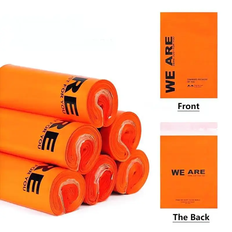Orange Envelope Courier Shipping Packaging Bags Poly Mailer Bag Storage Bag Self Adhesive Seal Plastic Packaging Pouch 50Pcs
