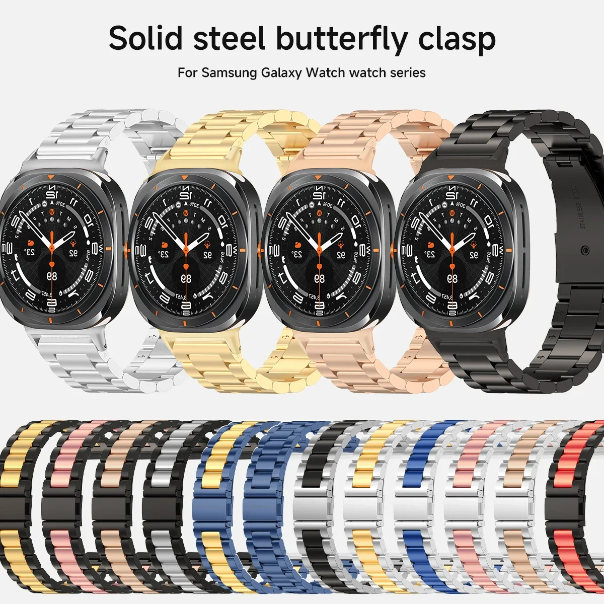 Stainless Steel Quick-Release Bracelet Replacement Wristband