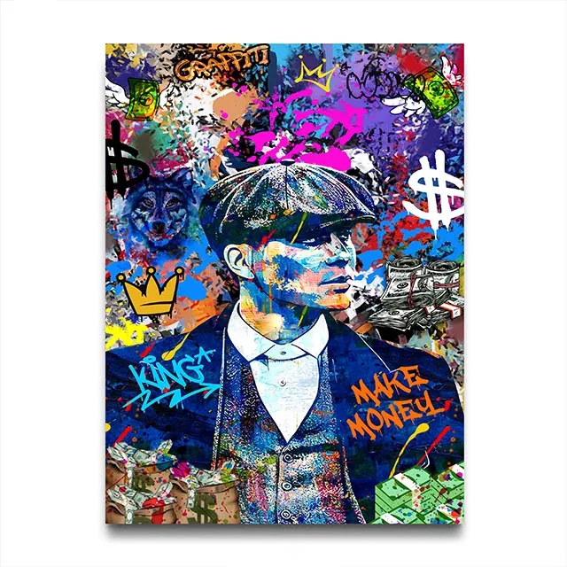 Bold Urban Graffiti Art Print - Retro 80s Street Style Canvas Decor